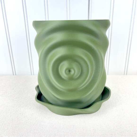 Modern Planter Pot, Waterdrop Planter, Modern Ripple Effect Planter - Picture 3 of 11